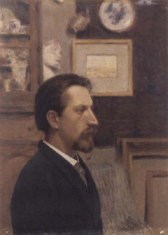 Fernand Khnopff Portrait of a Man oil painting picture